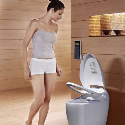 Bathroom Ceramic Intelligent Toilet Modern Luxury Electric Automatic One Piece Hotel Bidet Smart Toilet