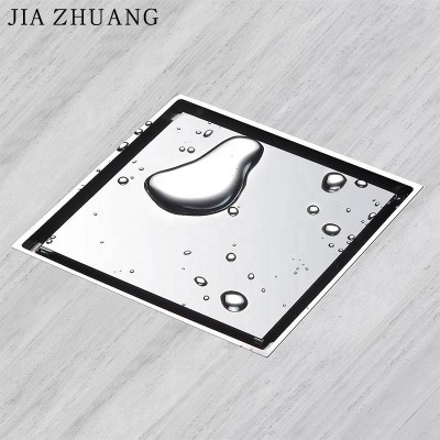 10*10cm Bathroom Smell Side Shower Drainer Concealed Square Anti-odor Brass Invisible Aluminium Floor Drain