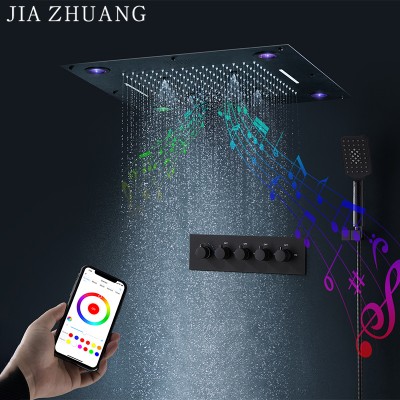 4 Multi Function 60cm 304sus Spa Led Remote Control Light Bluetooth Phone Play Music Shower System